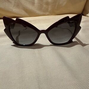 Women's Cat Eye Sunglasses in Deep Burgundy
